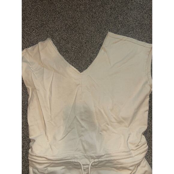 Patagonia Cream Organic Cotton Short Sleeve Roaming Jumpsuit M - Picture 3 of 5